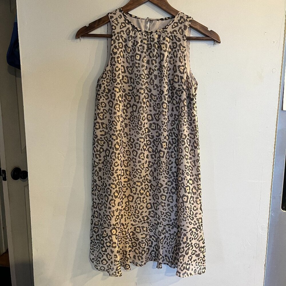 LOFT Leopard Print Sleeveless Dress